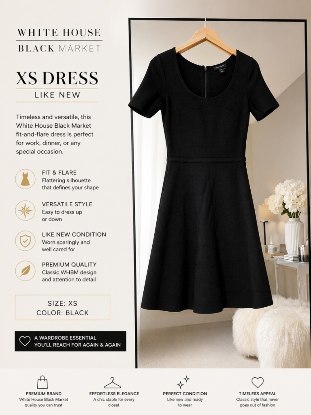 WHBM fit-and-flare dress